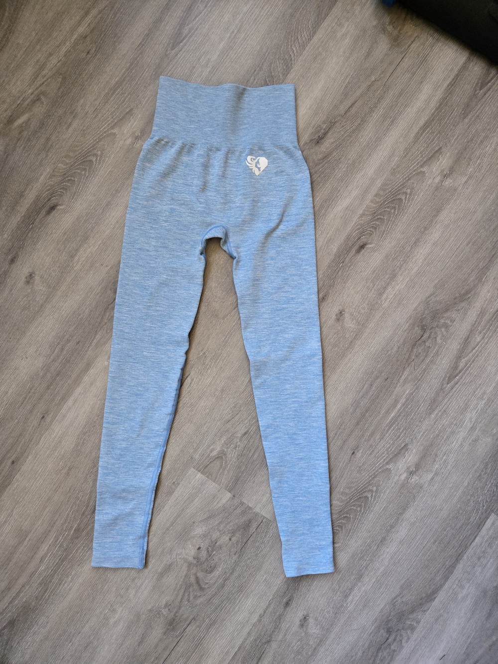 High-Waist Light Blue Seamless Leggings